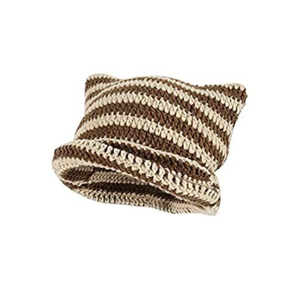 6380 Crochet Hats Vintage Beanies Fox Hat Grunge Goth Beanies Hat Y2K
